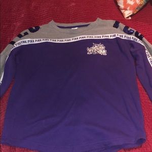 PINK Victoria's Secret Tops - Longsleeved purple and gray TCU shirt PINK Victoria's Secret Tops - Longsleeved purple and gray TCU shirt